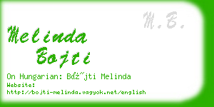 melinda bojti business card